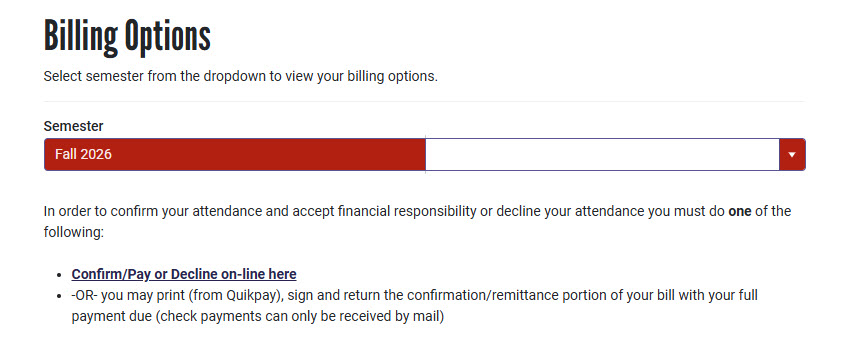 Billing Options