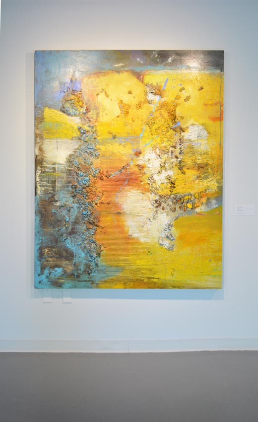 Work by Cindy Palmer on display at the Dowd Gallery, SUNY Cortland, as part of the “Artists as Collectors” exhibition.