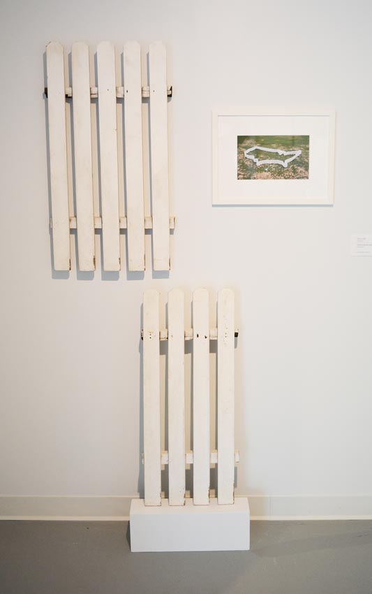 Work by Ken Little on display at the Dowd Gallery, SUNY Cortland, as part of the “Artists as Collectors” exhibition.  