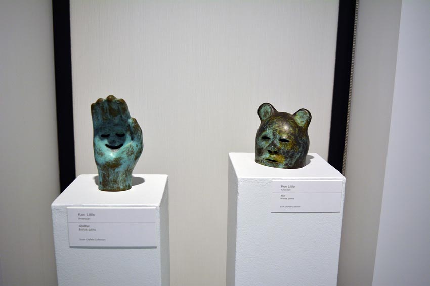 Work by Ken Little on display at the Dowd Gallery, SUNY Cortland, as part of the “Artists as Collectors” exhibition.  