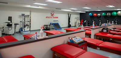 wide view of new athletic training space in Park Center