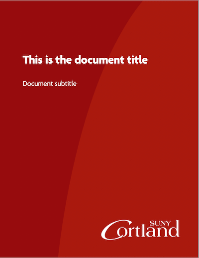 Template cover page with red background