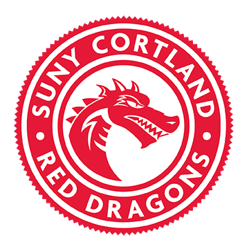 SUNY Cortland Badge in red
